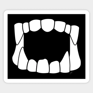 Plastic Fangs (for face mask) Sticker